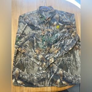 Blocker Outdoors Realtree Camo Men's Hunting Shirt Button Up 3XL